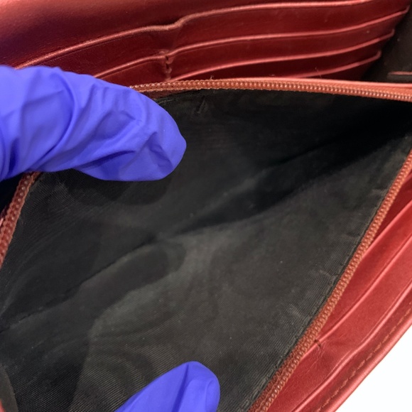 Gucci Red Lovely Heart Guccissima Long Wallet Sku#85603(Gently used,color fading - Picture 13 of 16